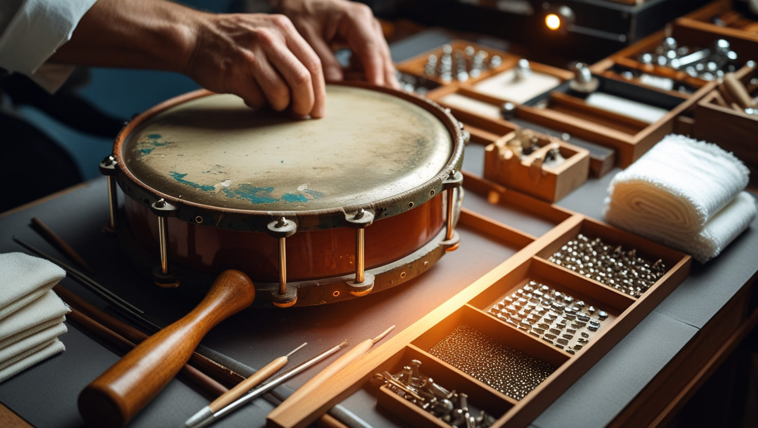 Restauração de Instrumentos de Percussão com Reforço Estrutural